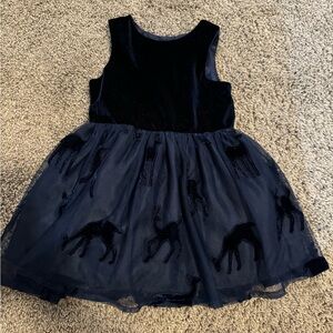 Cat & Jack 18 month Navy Blue Formal Deer tank top Dress.